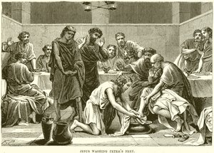Jesus lavando os pés de Peters de English School