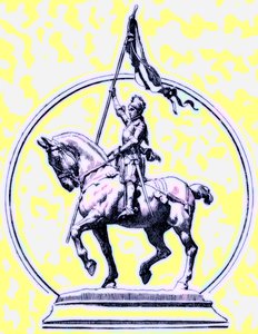 Joana d&39;Arc, ilustração para a História da Inglaterra por HO Arnold-Forster, publicada em 1897 (imagem digitalmente melhorada) de English School