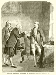 John Adams, primeiro embaixador americano na corte inglesa, apresentou ao rei George III de English School