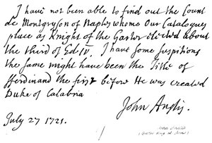 John Anstis (rei da liga às armas) de English School