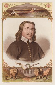 John Bunyan, retrato (gravura colorida) de English School