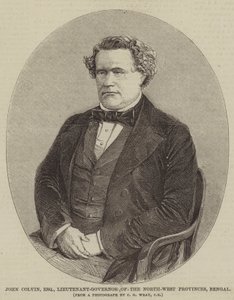 John Colvin, Esquire, Tenente-Governador das Províncias do Noroeste, Bengala (gravura) de English School