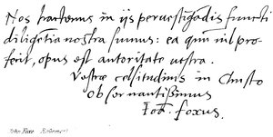 John Foxe, (Reformer) de English School