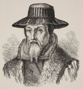 John Foxe, ilustração da igreja de Inglaterra: Uma história para os povos por HDM Spence-Jones, bar. c.1910 (foto sépia) de English School