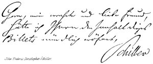 John Frederic Christopher Schiller de English School