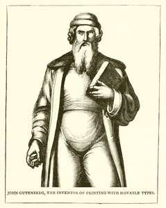 John Gutenberg, o inventor da impressão com tipos móveis de English School