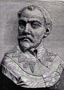 Ilustração de John Hawkins (1532-95) do Volume III da História Narrativa e Crítica da América, 1886 de English School