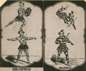 John Lee e Stephen Lee, acrobatas e músicos de circo de English School