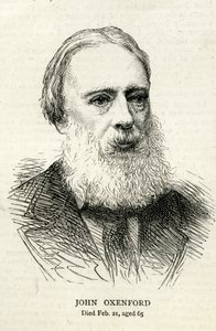 Ilustração de John Oxenford (1812-77) do gráfico 1877 de English School