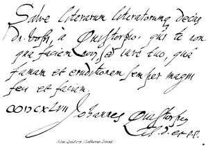 John Quistorp, (Luterano Divino) de English School