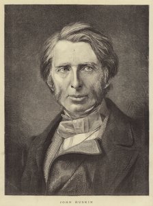 John Ruskin (gravura) de English School