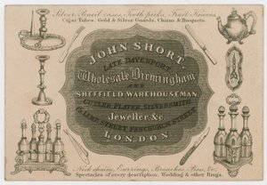 John Short, cartão comercial de English School