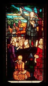 John Wesley (1703-91) Pregando os Evangelhos na Inglaterra, c.1890 de English School