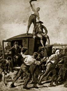 John Wilkes divulgado pela turba londrina, 1768, ilustração de Hutchinsons História da nação britânica, c.1923 de English School