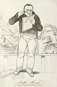 Joseph Hume, médico escocês, político e deputado radical (gravura) de English School