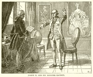 Joseph II e seu ministro Kaunitz de English School
