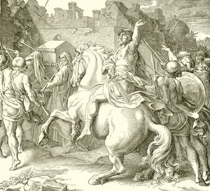 Josué cercando as muralhas de Jericó de English School