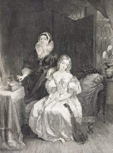 Julieta e sua enfermeira, da &39;Galeria de Retratos Históricos&39;, publicada em 1880 de English School