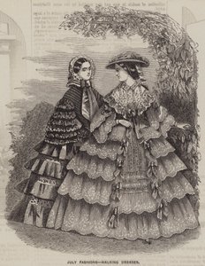 Julho Fashions, Vestidos de passeio (gravura) de English School