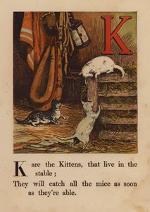 K, Gatinhos (gravura a cores) de English School