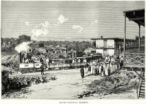 Estação de caminho de ferro de Kayes (gravura) de English School