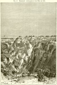 Kimberley: Aparência da mina em 1880 de English School