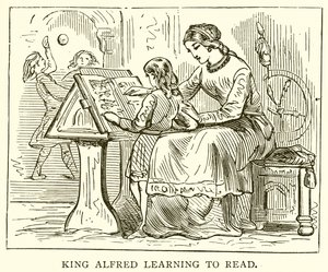 Rei Alfred aprendendo a ler de English School