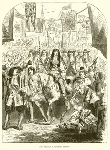Rei Carlos II entrando em Londres de English School