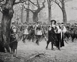 Rei Carlos I (1600-49) a caminho de sua execução de English School