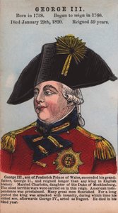 Rei Jorge III (gravura colorida) de English School
