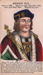 Rei Henrique VII (gravura colorida) de English School