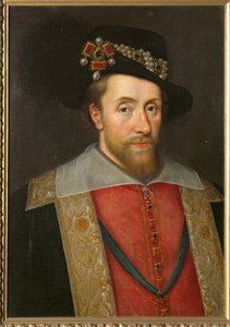 Rei Jaime I de Inglaterra e da Escócia ... (pintura sobre tela) de English School