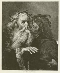 O Rei Lear e o tolo (gravura) de English School