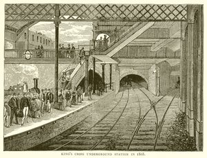 Estação de Metro Kings Cross em 1868 de English School