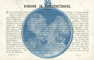 Kissing in Somerset (litho) de English School