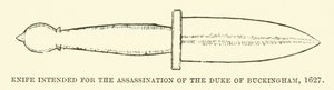 Faca destinada ao assassinato do Duque de Buckingham de English School