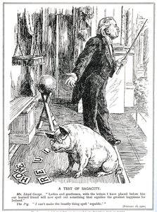 LLoyd George enfrenta a oposição ao seu governo da Irlanda Bill do Partido Republicano Irlandês. Fevereiro de 1920 de English School