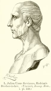 L. Julius Ursus Servianus, cunhado de Adriano. (Visconti, Iconog. Rom., I. Pl. 139) de English School