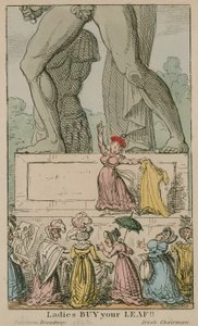 Senhoras compram sua folha! Estátua de Aquiles no Hyde Park de English School