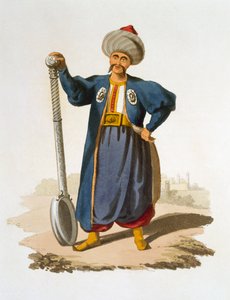 Ladder Bearer, 1818 (aquatinta colorida) de English School