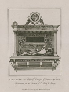 Lady Arabella, Condessa Dowager de Nottingham Monumento na Capela de St Mary le Savoy de English School