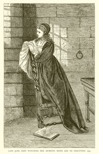 Lady Jane Grey assistindo seu marido sendo levado à execução, 1554 de English School