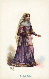 Lady Leflet (litografia a cores) de English School