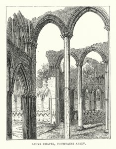 Capela de Ladye, Abadia de Fountains (gravura) de English School