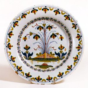 Placa de Delft de Lambeth, c.1770 (cerâmica) de English School
