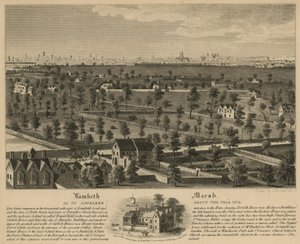 Lambeth Marsh como apareceu no ano de 1670 de English School