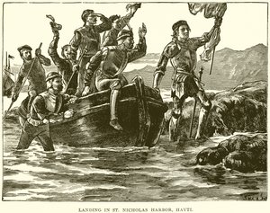 Desembarque em Porto de São Nicolau, Hayti de English School