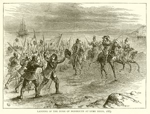 Aterrissagem do duque de Monmounth em Lyme Regis, 1685 de English School