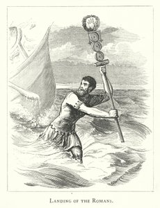 Aterragem dos Romanos (gravura) de English School