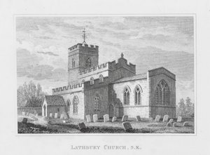 Igreja de Lathbury, Sudeste (gravura) de English School